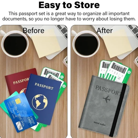 Gray Travel Wallet - Picture 5 of 7